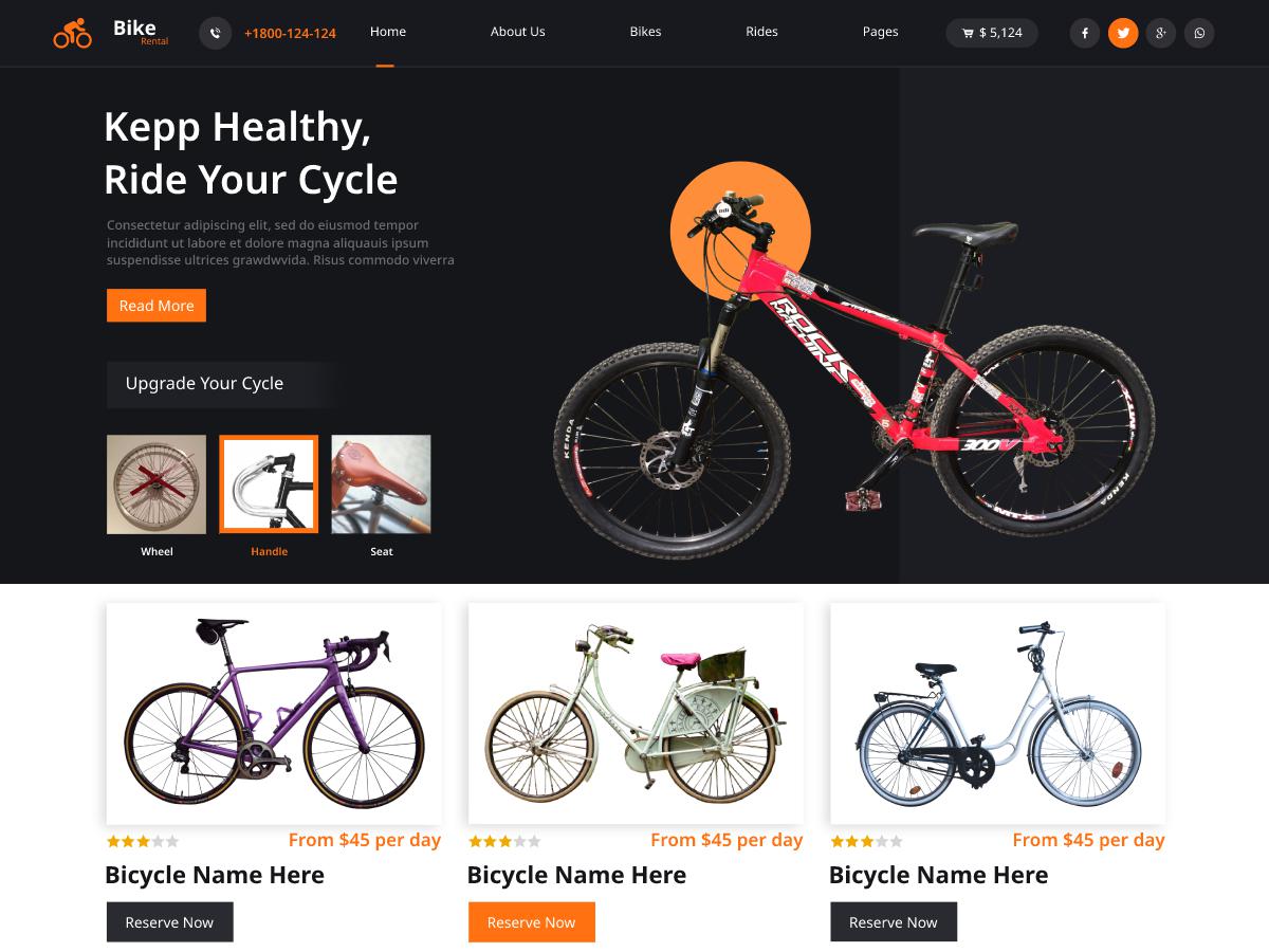 适用于自行车销售公司网站的WordPress企业主题